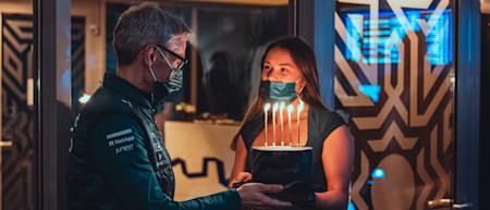 Team Principal Mike Krack celebrated his birthday on Friday