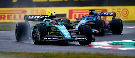 His wet and wild race began with a collision with Fernando Alonso and concluded with beating his long-time rival to the finish line.