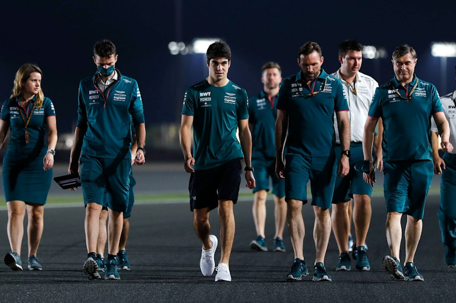 Touchdown in Qatar: Lance and the team begin the weekend with a track walk at the Losail International Circuit.