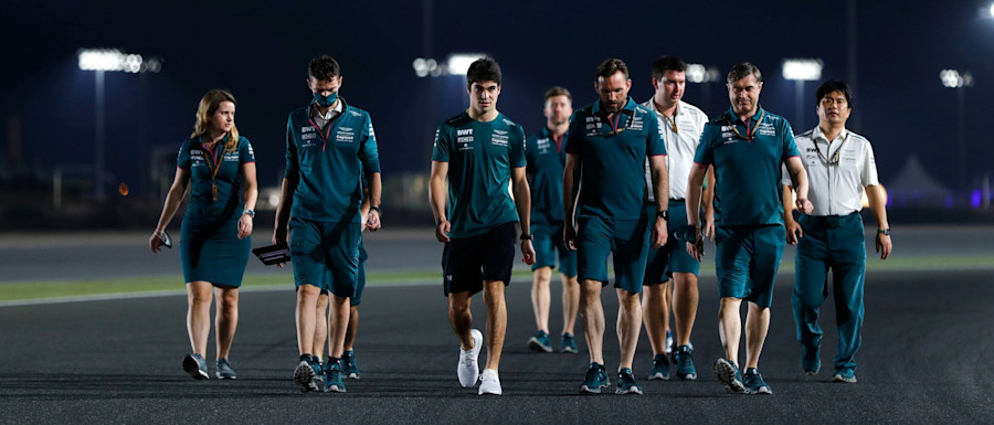  Touchdown in Qatar: Lance and the team begin the weekend with a track walk at the Losail International Circuit.