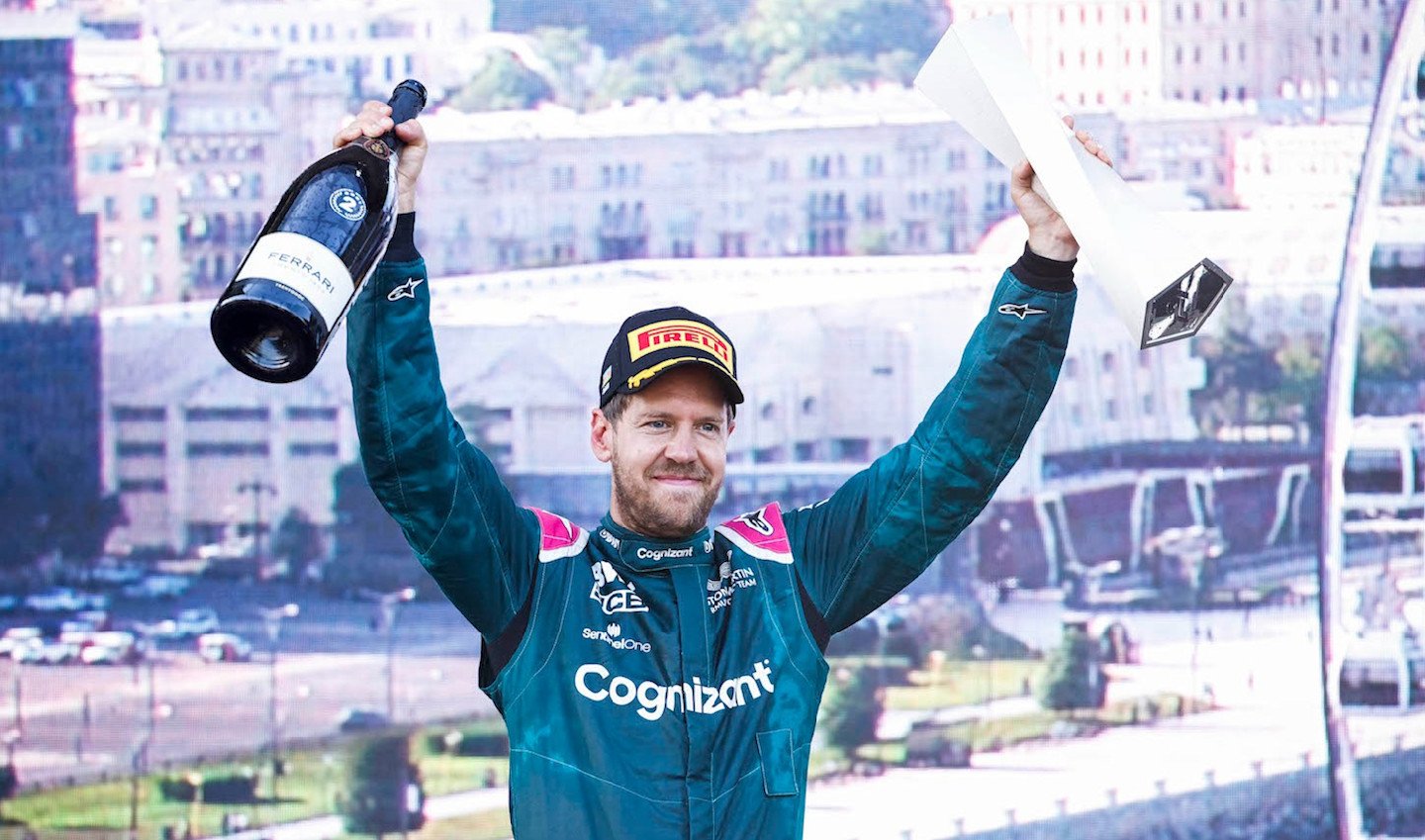 Sebastian celebrates in Baku