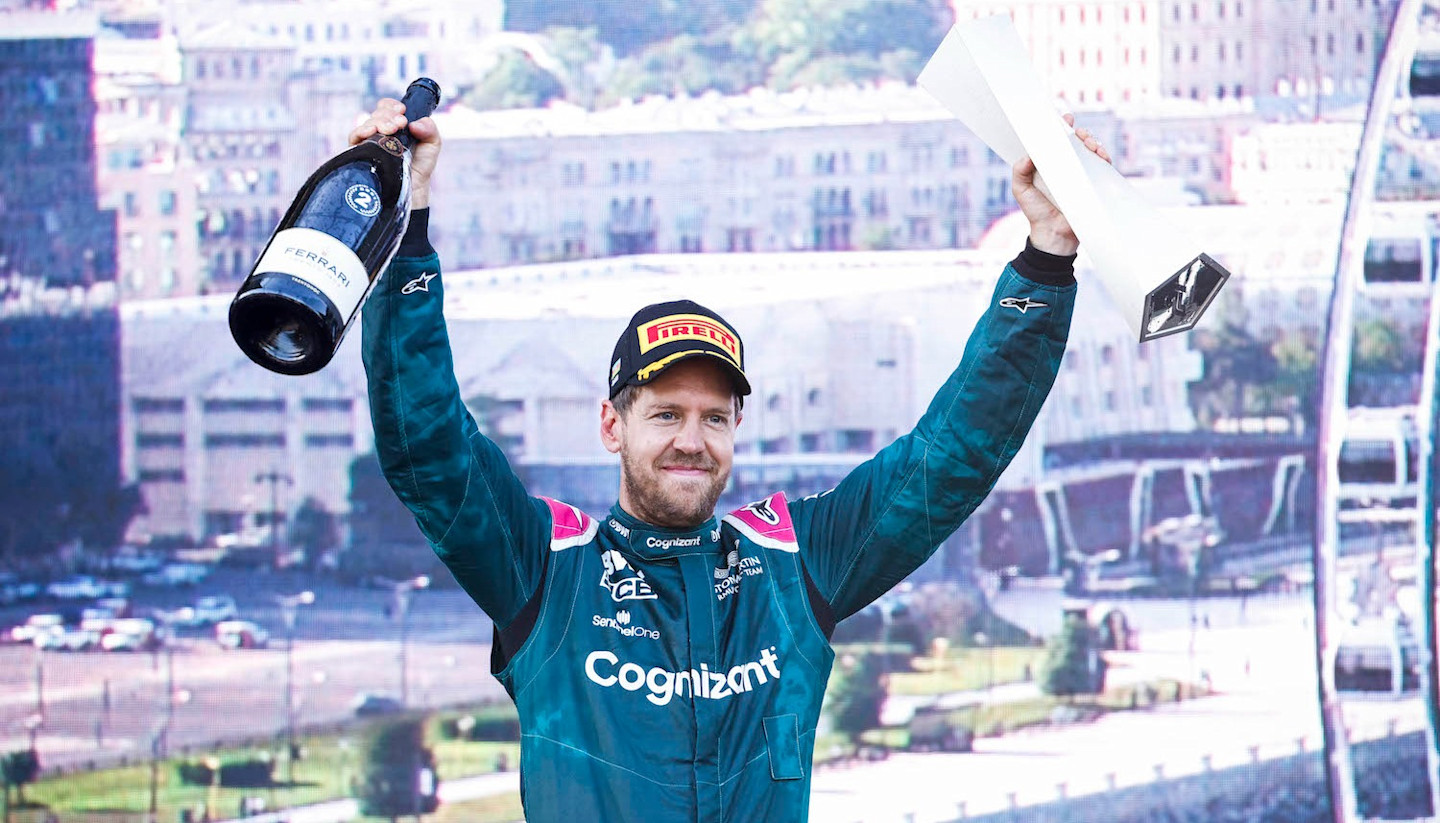 Sebastian celebrates in Baku