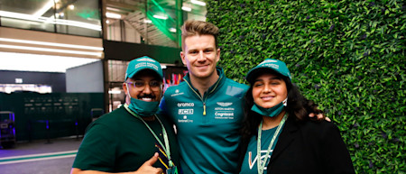 I / AM member Laila Yaseen and content creator Naif Abdullah AlHamrani AlGhamdi with Nico