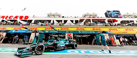 Sebastian's given the all clear to head out on track in practice