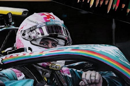 Daniel's artwork of Sebastian Vettel
