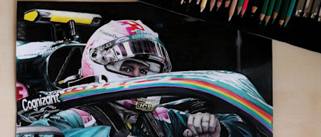 Daniel's artwork of Sebastian Vettel 