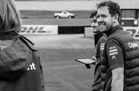 Sebastian is all smiles