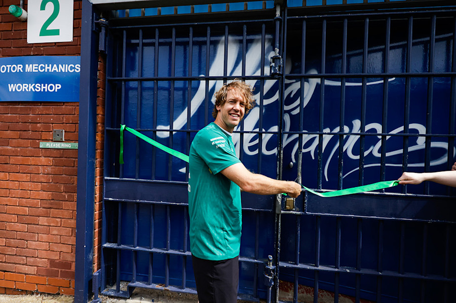 Sebastian was in London to open a brand-new, fully equipped workshop at Feltham Young Offenders Institution