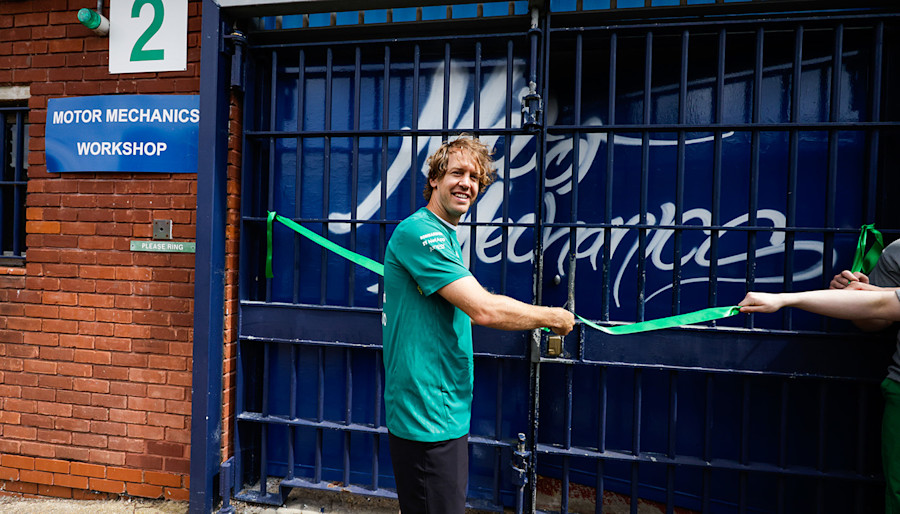 Sebastian was in London to open a brand-new, fully equipped workshop at Feltham Young Offenders Institution