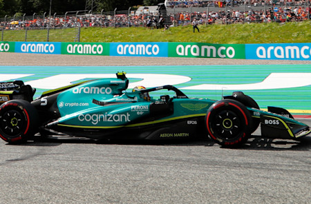 Sebastian was having a good Sprint, before contact at Turn Six sent him into a spin.