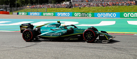 Sebastian was having a good Sprint, before contact at Turn Six sent him into a spin.