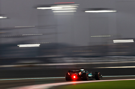 Lance pushes the AMR24 on a set of Soft tyres