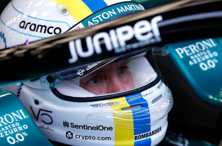 Sebastian looked to finish in the points from his strong grid position.