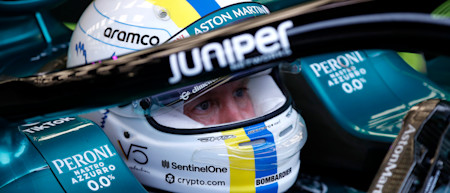 Sebastian looked to finish in the points from his strong grid position.