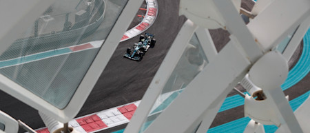 Finding the gaps: the view from the Yas Marina Hotel on Friday
