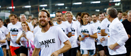 Sebastian invited the entire paddock to #RunWithSeb on Saturday night, with a huge turnout.