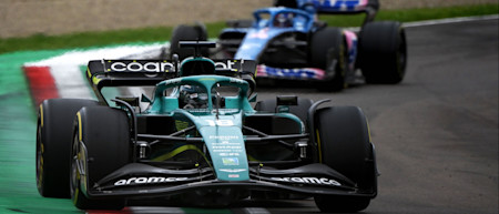 Lance may have cleared Alpine's Fernando Alonso, but Esteban Ocon harried him throughout