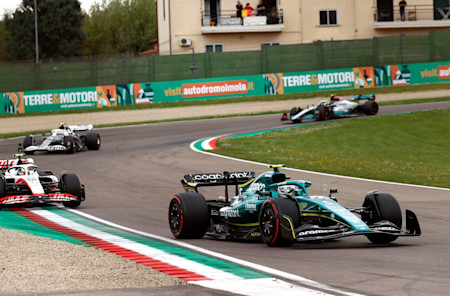 The Sprint gets underway as Sebastian defends his ninth place