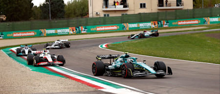 The Sprint gets underway as Sebastian defends his ninth place