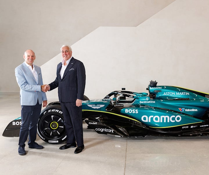 Adrian Newey and Lawrence Stroll