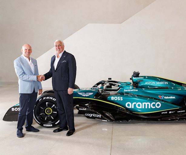 Adrian Newey and Lawrence Stroll