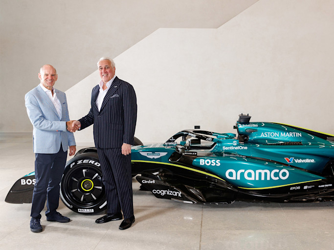 Adrian Newey and Lawrence Stroll