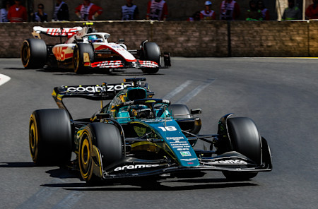 Lance fights off Mick Schumacher after starting in 19th