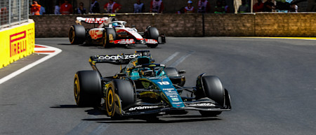 Lance fights off Mick Schumacher after starting in 19th