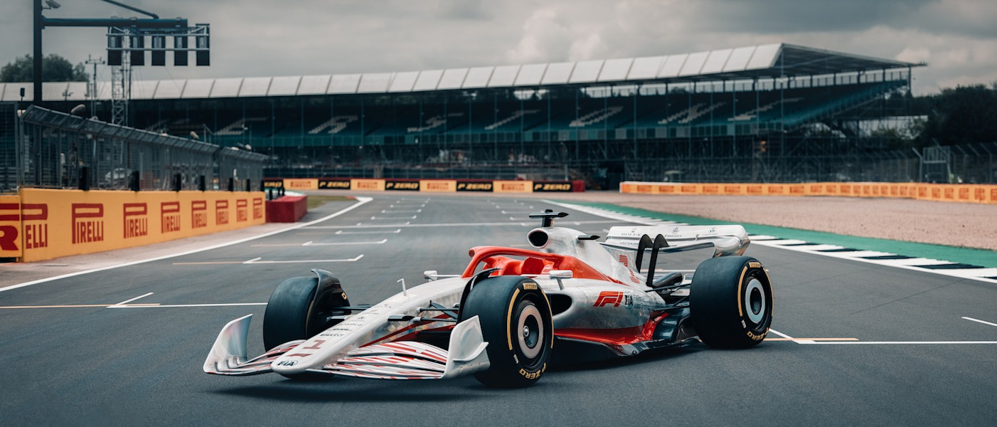 The 2022 Formula One car on the grid at Silverstone
