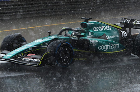 The Monaco Grand Prix suffers a delayed start due to the downpour