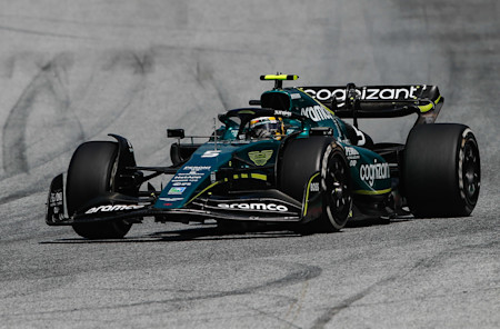 Sebastian had ground to make up in the race and picked up several positions in the early stages.