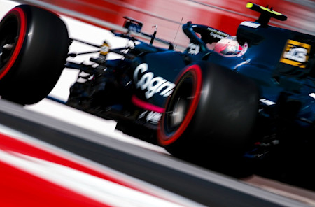 Sebastian pushes the limit of the Soft tyre in practice for the Russian Grand Prix
