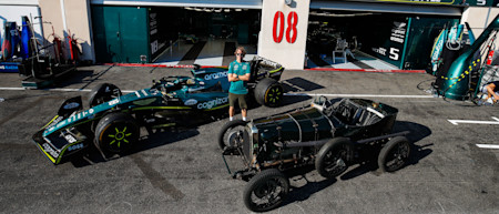 In France, Sebastian tried out Green Pea – Aston Martin's first Grand Prix car from a century ago.