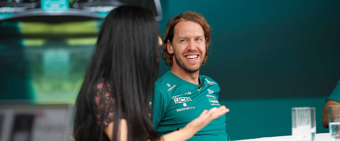 Sebastian Vettel and Jamna Wanza