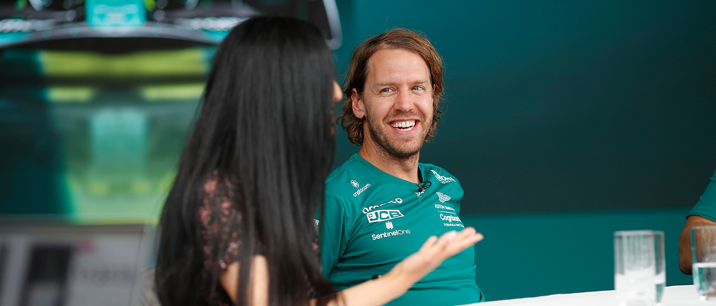 Sebastian Vettel and Jamna Wanza