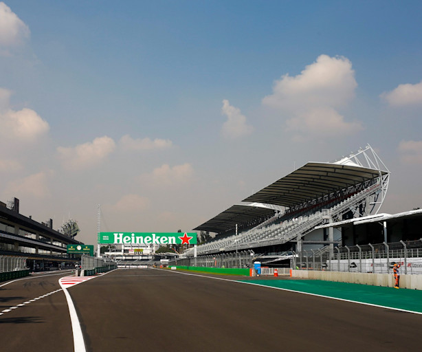 The long main straight in Mexico