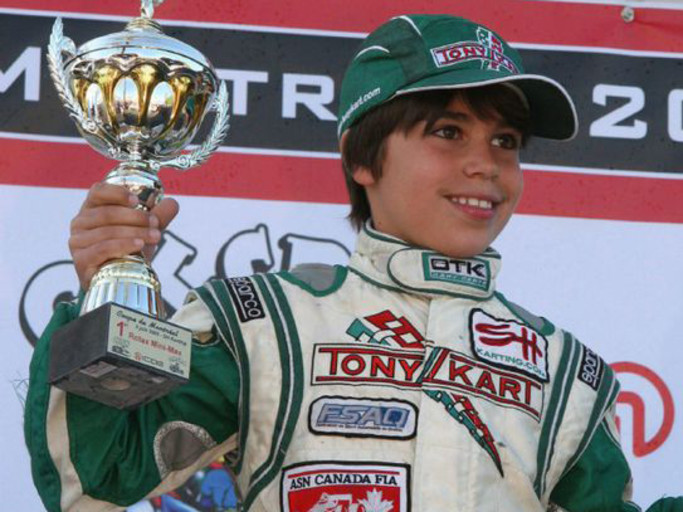 Lance Stroll as a young karting winner