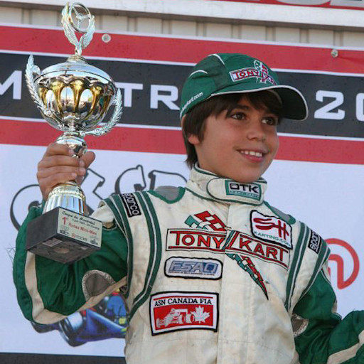 Lance Stroll as a young karting winner