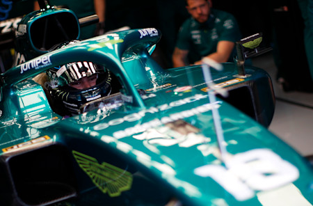 Lance prepares to begin FP1, the only practice session available before qualifying