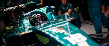 Lance prepares to begin FP1, the only practice session available before qualifying