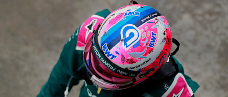 Sebastian walks to the grid for the Turkish Grand Prix