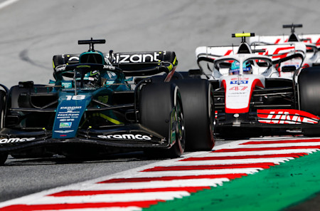 Running a different strategy, Lance found himself defending against faster cars in the race.
