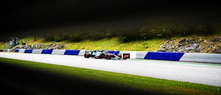 Sebastian descends into Turn Four during qualifying