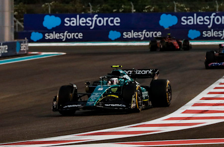 Sebastian held position at the start, and he found himself battling with the Alpines of Esteban Ocon and Fernando Alonso.