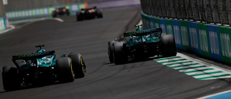 The AMR22s of Nico and Lance both took turns to challenge for points finishes