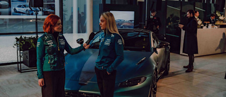 Presenter Lindsey Russell interviews Jessica Hawkins on the team's behind-the-scenes live TikTok stream