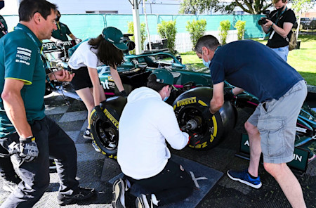 Pitstop perfection: Fans took their turns at practicing pitstops during the I / AM GBR member event