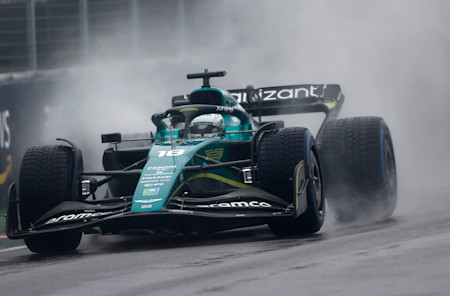 Lance showed good pace early in FP3 when conditions were at their worst