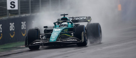 Lance showed good pace early in FP3 when conditions were at their worst