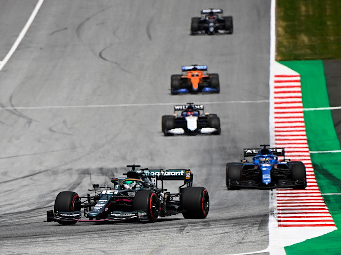 Starting a lap of the Austrian Grand Prix circuit